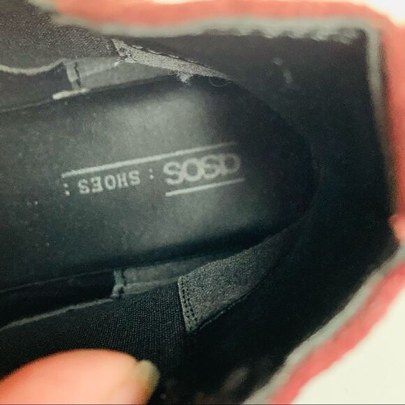 ASOS Burgundy Suede Slip On Boots‎ - Picture 6 of 7